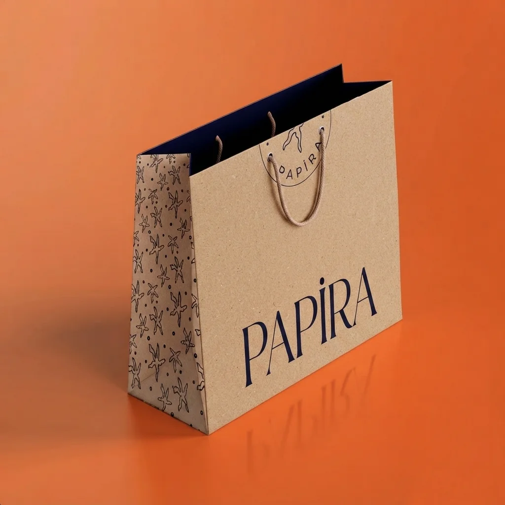 İpli Kraft Çanta